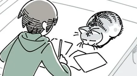 夜は猫といっしょ